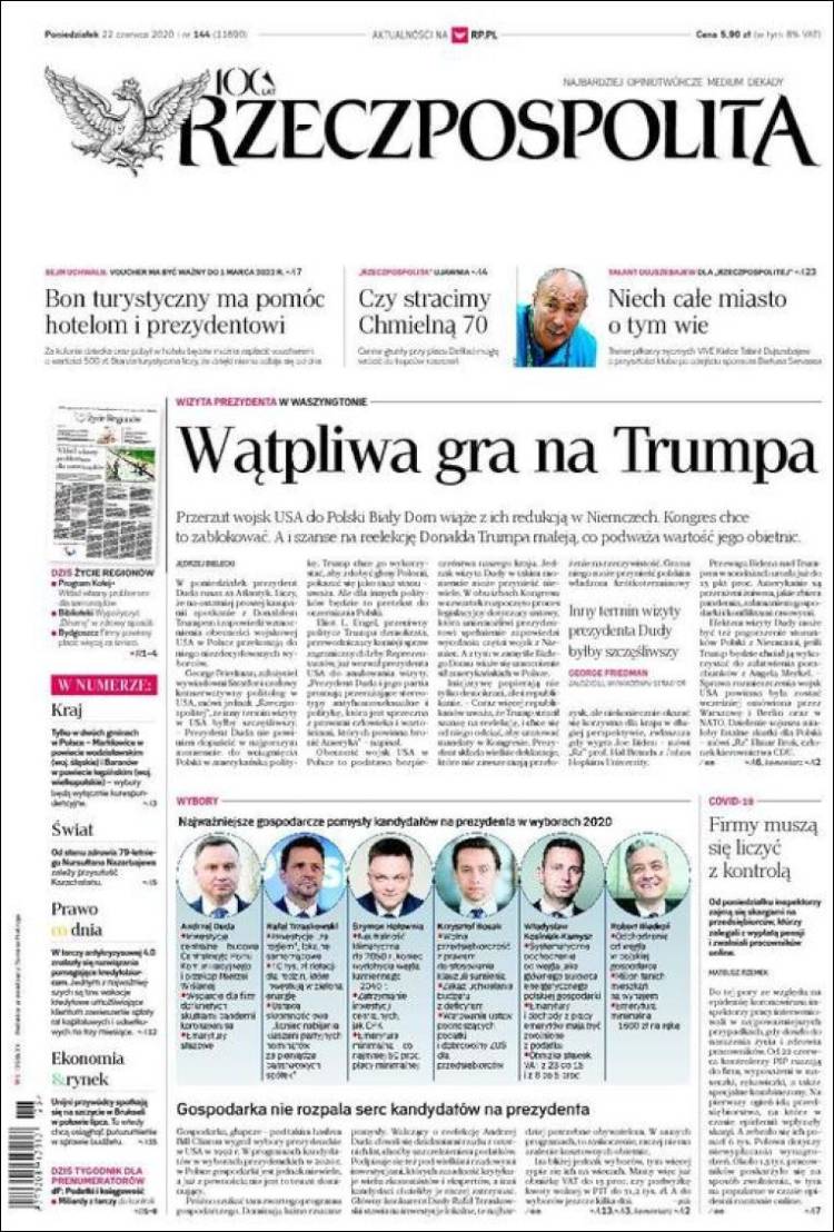 Portada de Rzeczpospolita (Polonia)