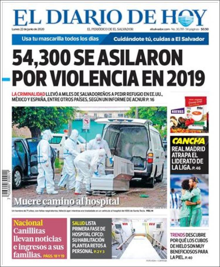 Portada de El Diario de Hoy (El Salvador)