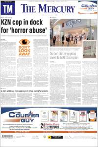 Portada de The Mercury (Sud&aacute;frica)