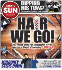 Portada de The Toronto Sun (Canadá)