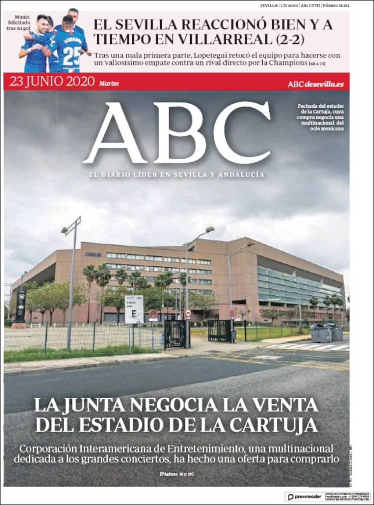 Portada de ABC - Sevilla (España)