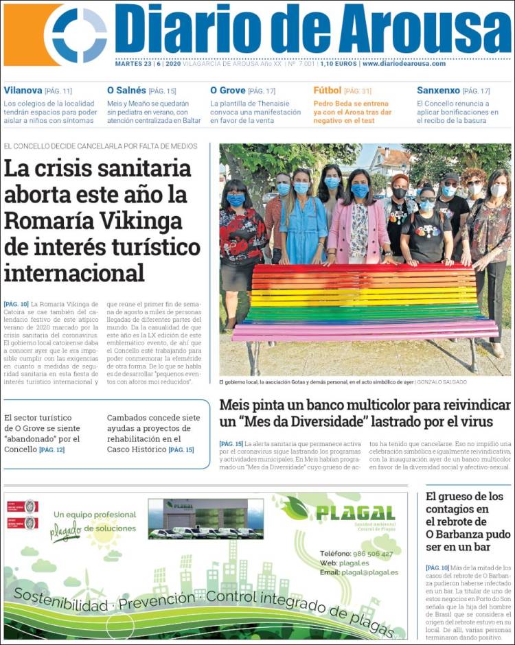 Portada de Diario de Arousa (España)