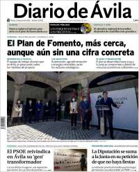 Portada de Diario de Ávila (España)