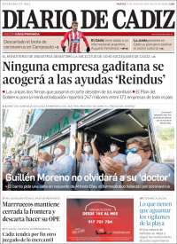 Portada de Diario de Cádiz (España)