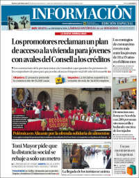 Portada de Diario Información (España)