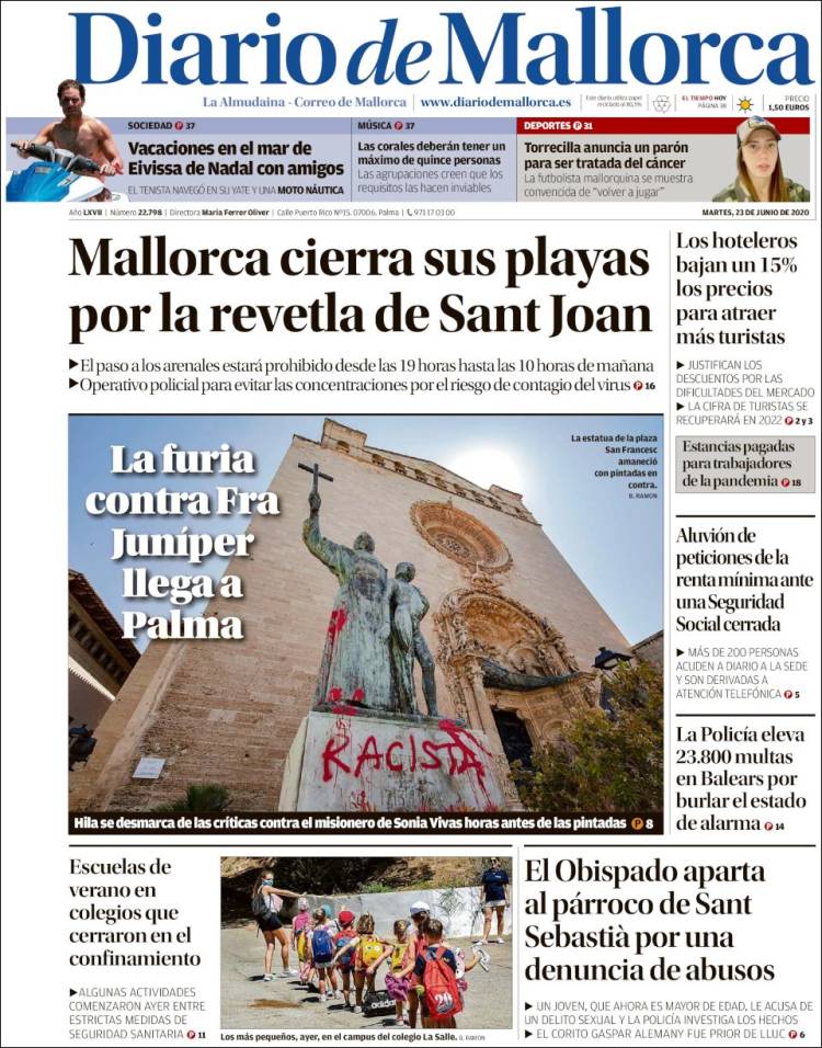 Portada de Diario de Mallorca (Spain)