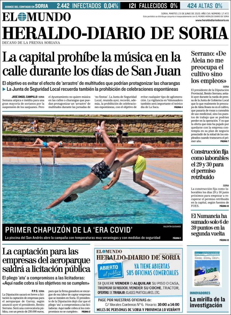 Portada de Diario de Soria (Spain)