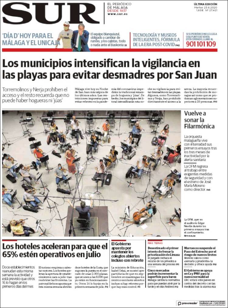 Portada de Diario el Sur (Spain)