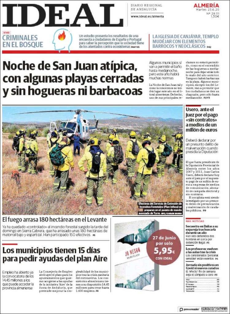 Portada de Ideal Almeria (España)