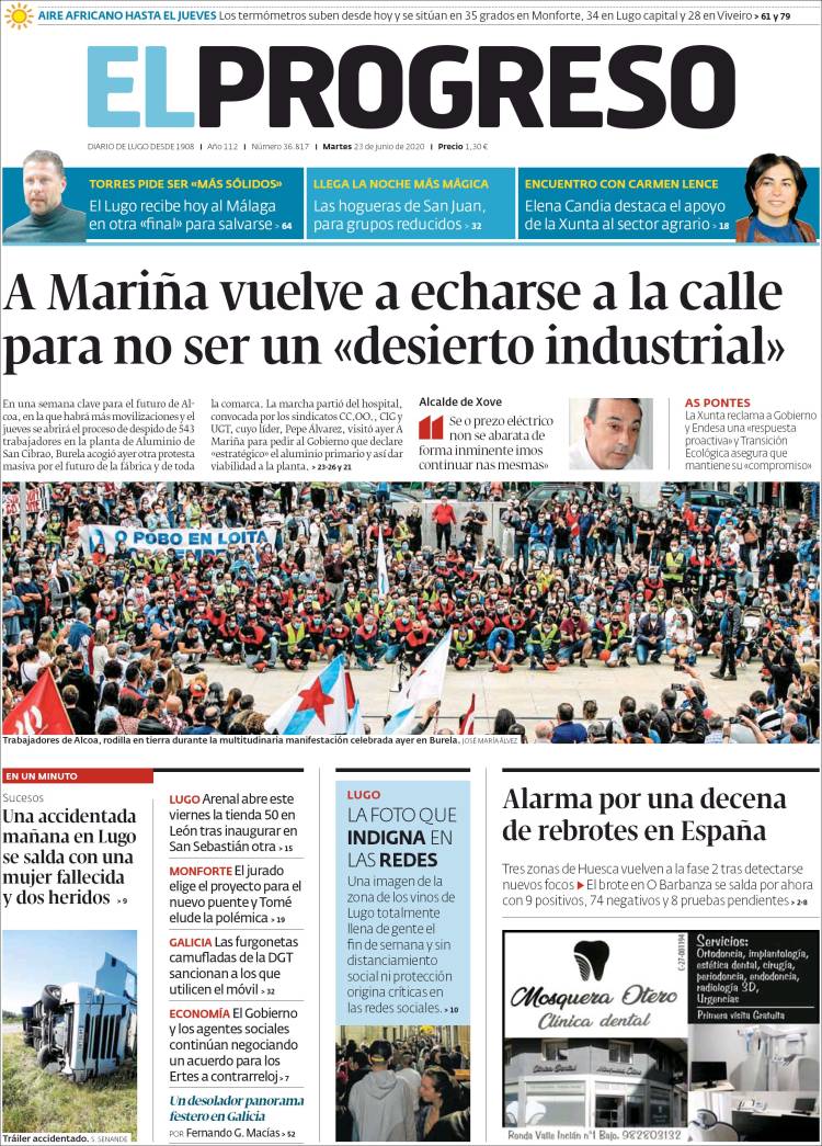 Portada de El Progreso (Spain)