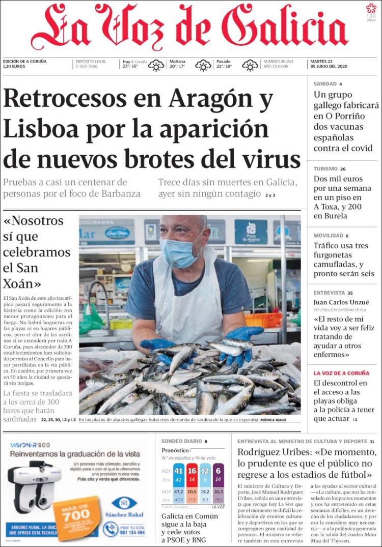 Portada de La Voz de Galicia (Spain)