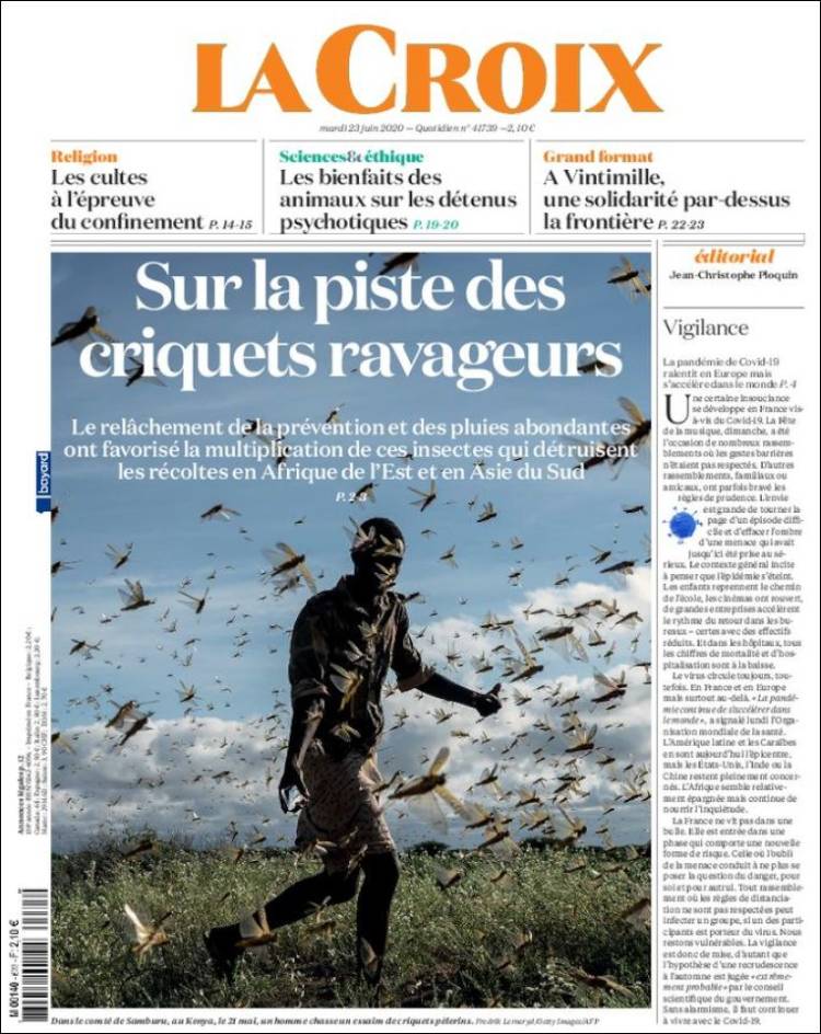 Portada de La Croix (Francia)