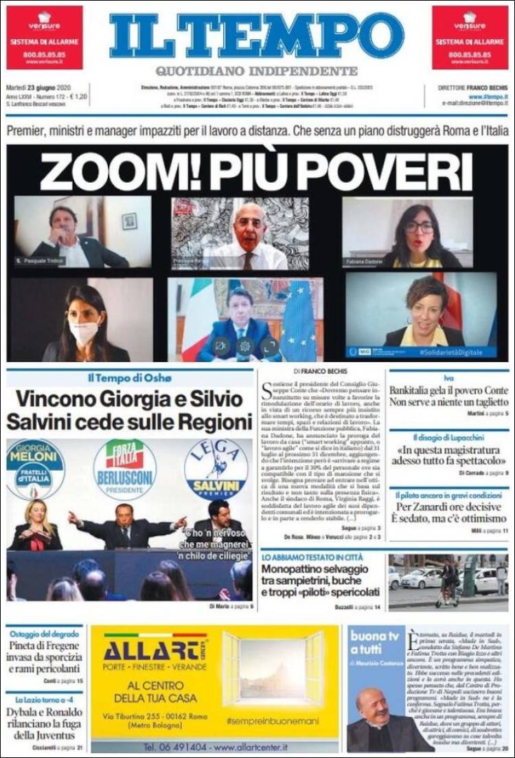 Portada de Il Tempo (Italy)