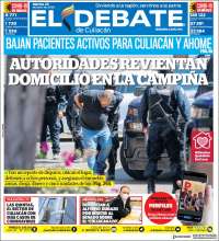 Portada de El Debate de Culiacán (México)