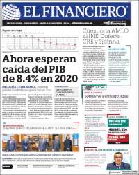 Portada de El Financiero (México)