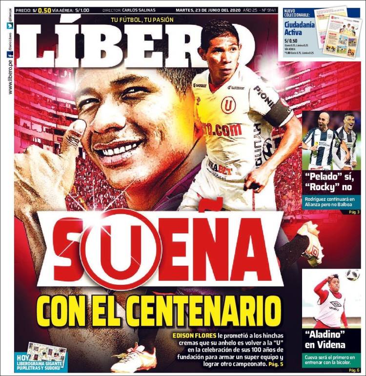 Portada de Líbero (Perú)