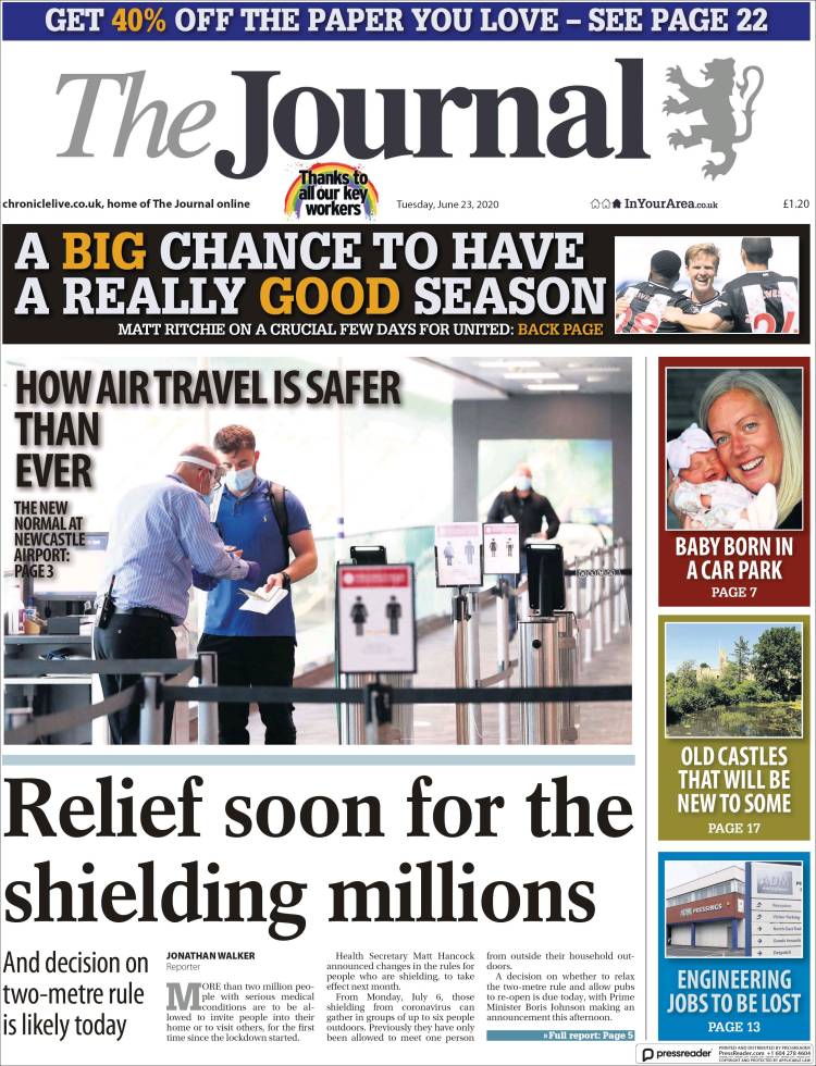 Portada de The Journal (Reino Unido)