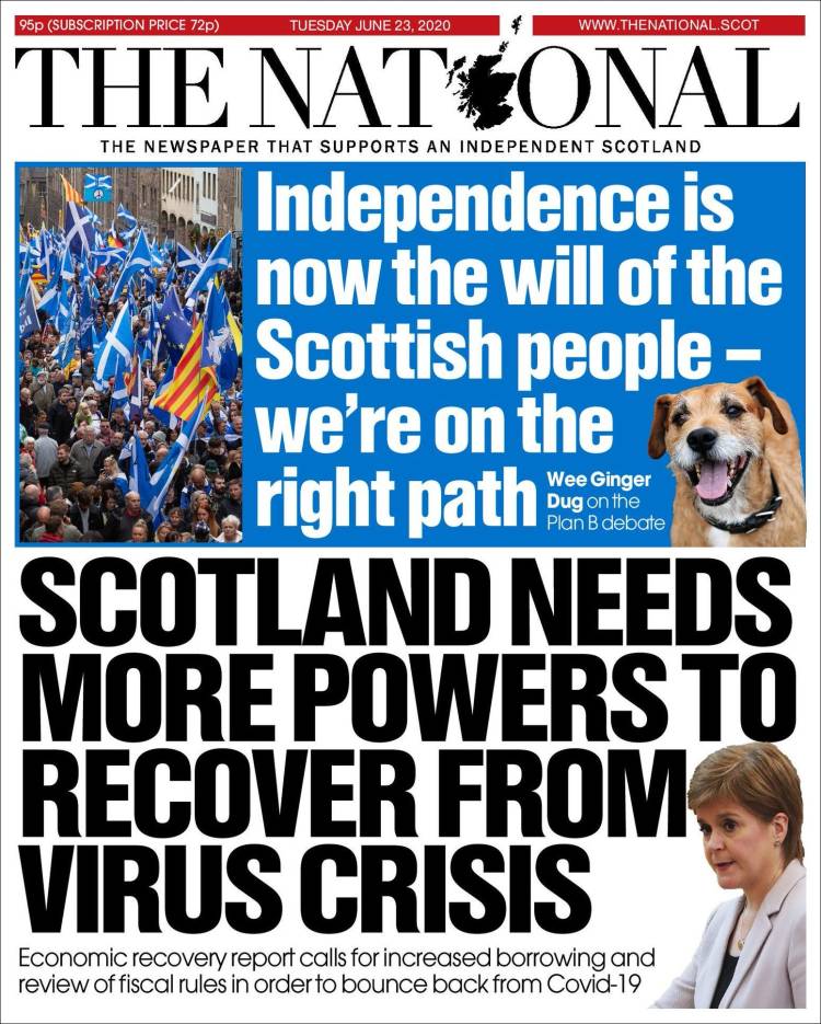 Portada de The National (Reino Unido)