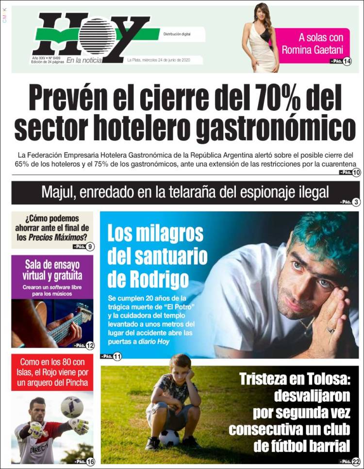 Portada de Diario Hoy (Argentina)