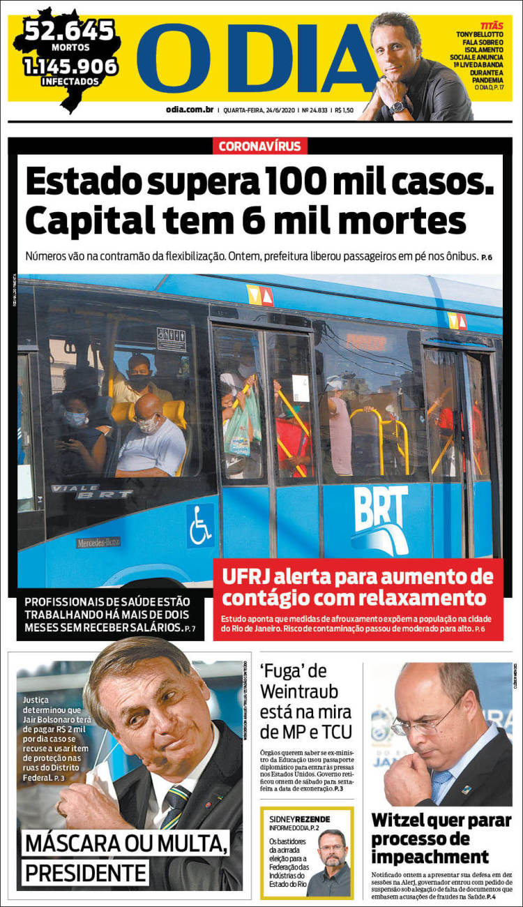 Portada de O Dia (Brasil)