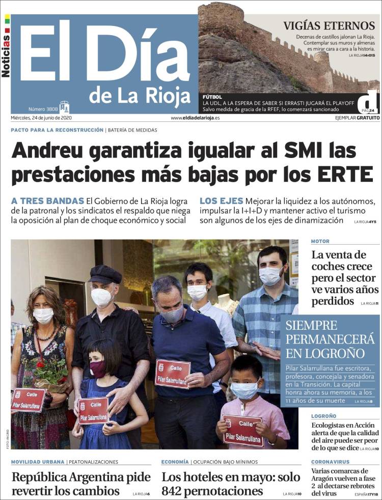 Portada de El Día de La Rioja (España)