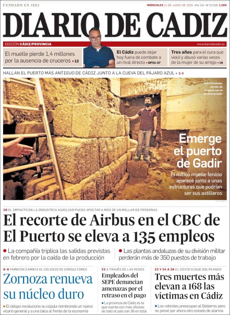 Portada de Diario de Cádiz (España)