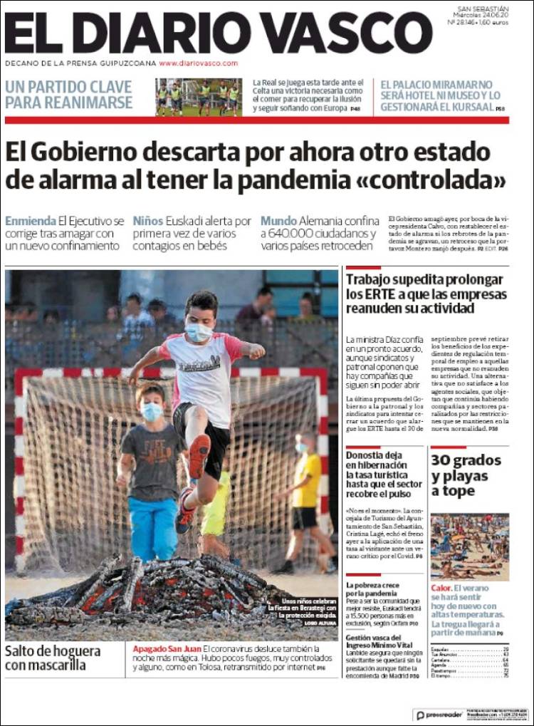 Portada de Diario Vasco (España)