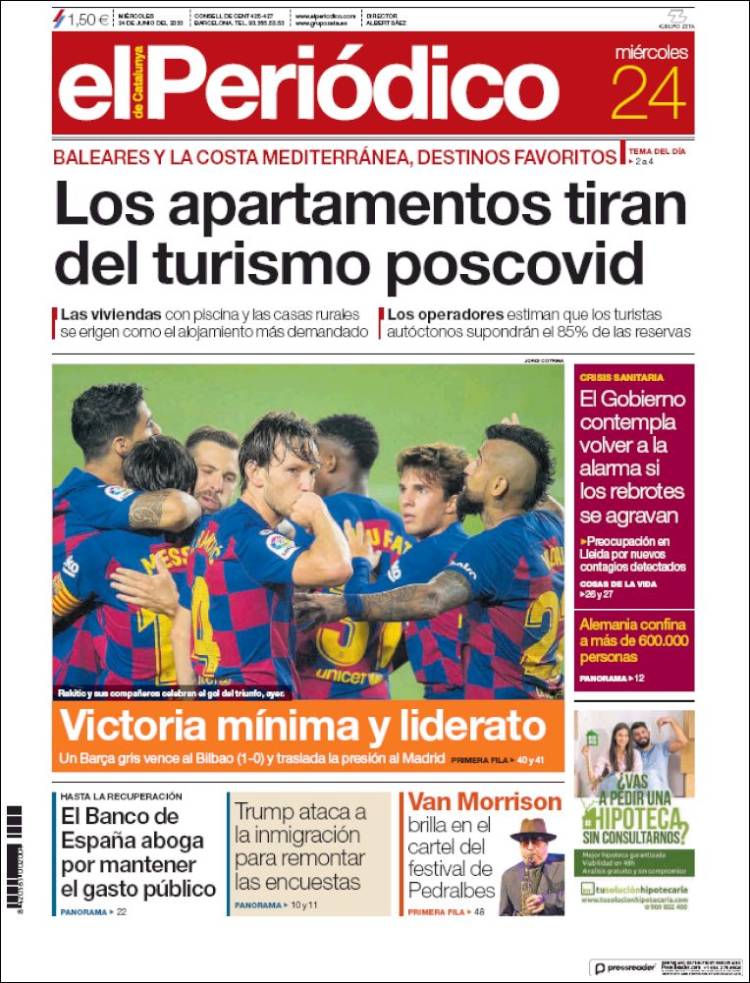 Portada de El Periódico (España)