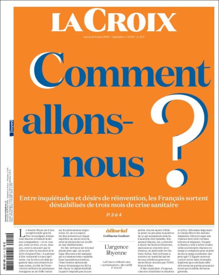 Portada de La Croix (Francia)