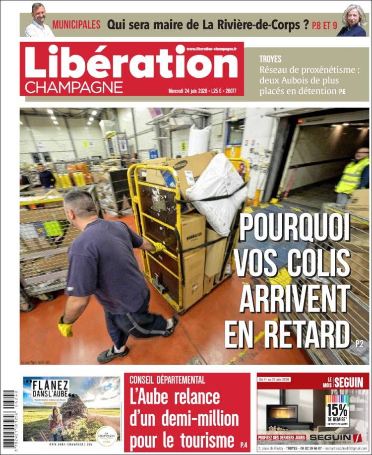 Portada de Libération Champagne (Francia)