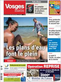 Portada de Vosges Matin (Francia)