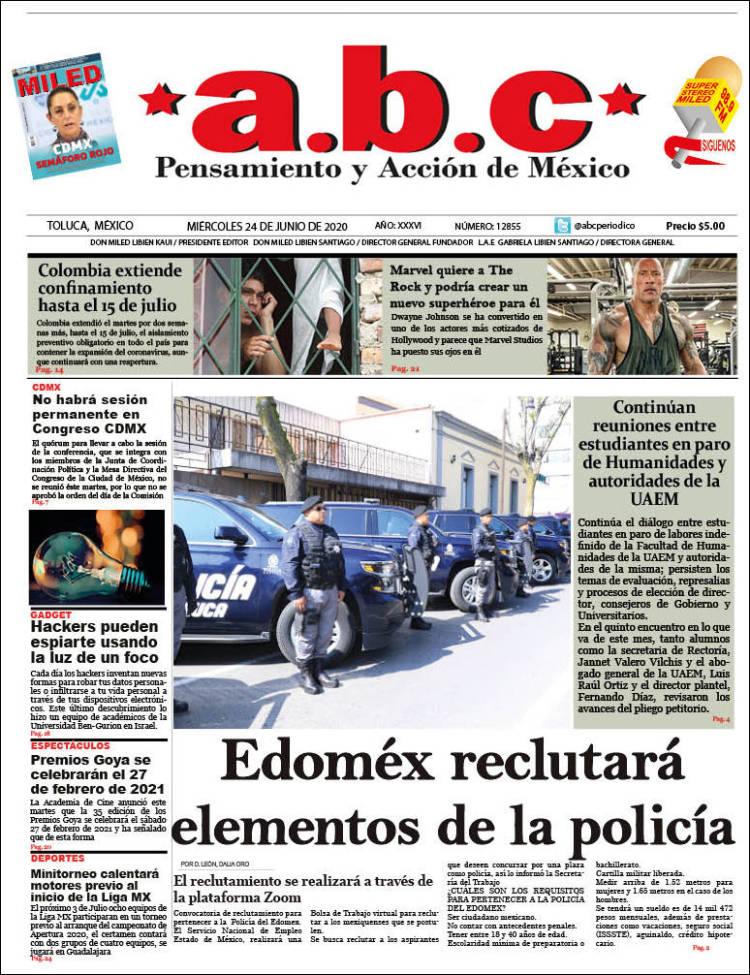 Portada de A.B.C.  (M&eacute;xico)