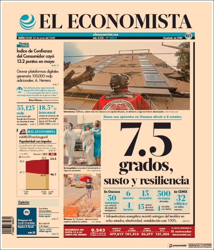 Portada de El Economista (M&eacute;xico)