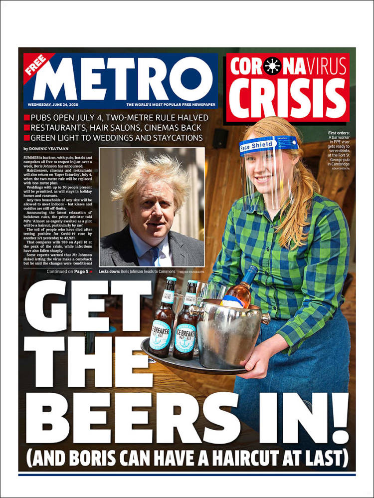 Portada de Metro (Reino Unido)