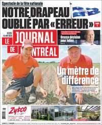 Portada de Le Journal de Montréal (Canada)