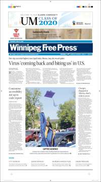 Portada de Winnipeg Free Press (Canada)