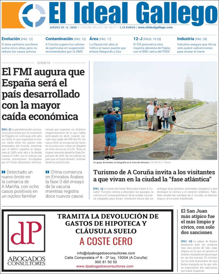 Portada de Diario de Ferrol (España)