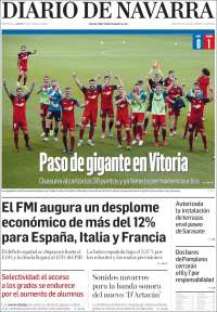 Portada de Diario de Navarra (España)