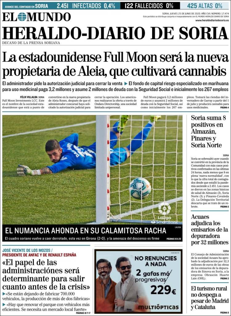 Portada de Diario de Soria (España)