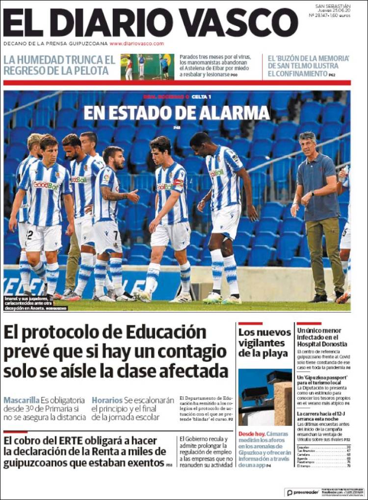 Portada de Diario Vasco (España)