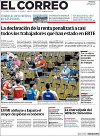 Portada de El Correo (España)