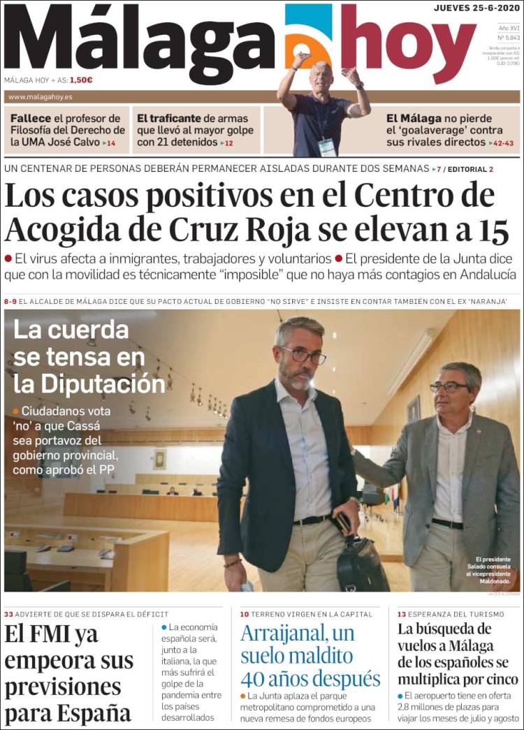 Portada de Málaga Hoy (España)