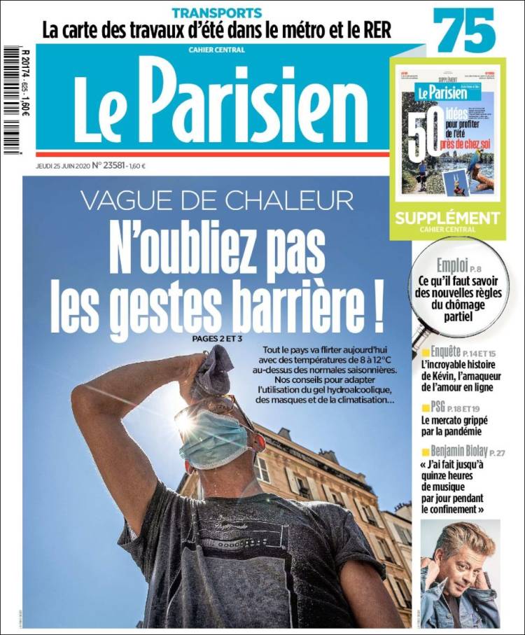 Portada de Le Parisien (Francia)