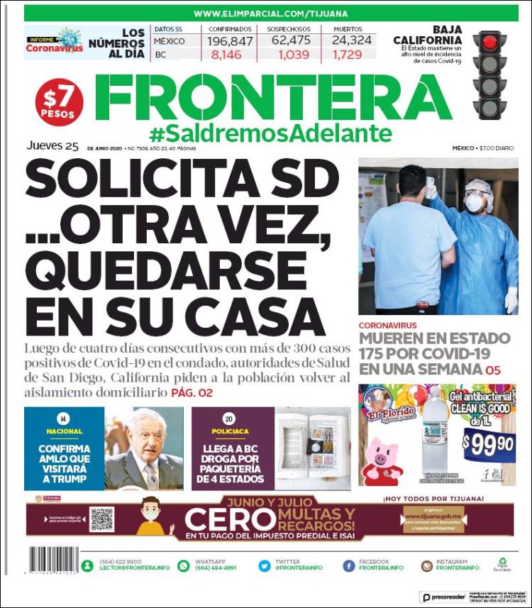 Portada de Frontera (México)