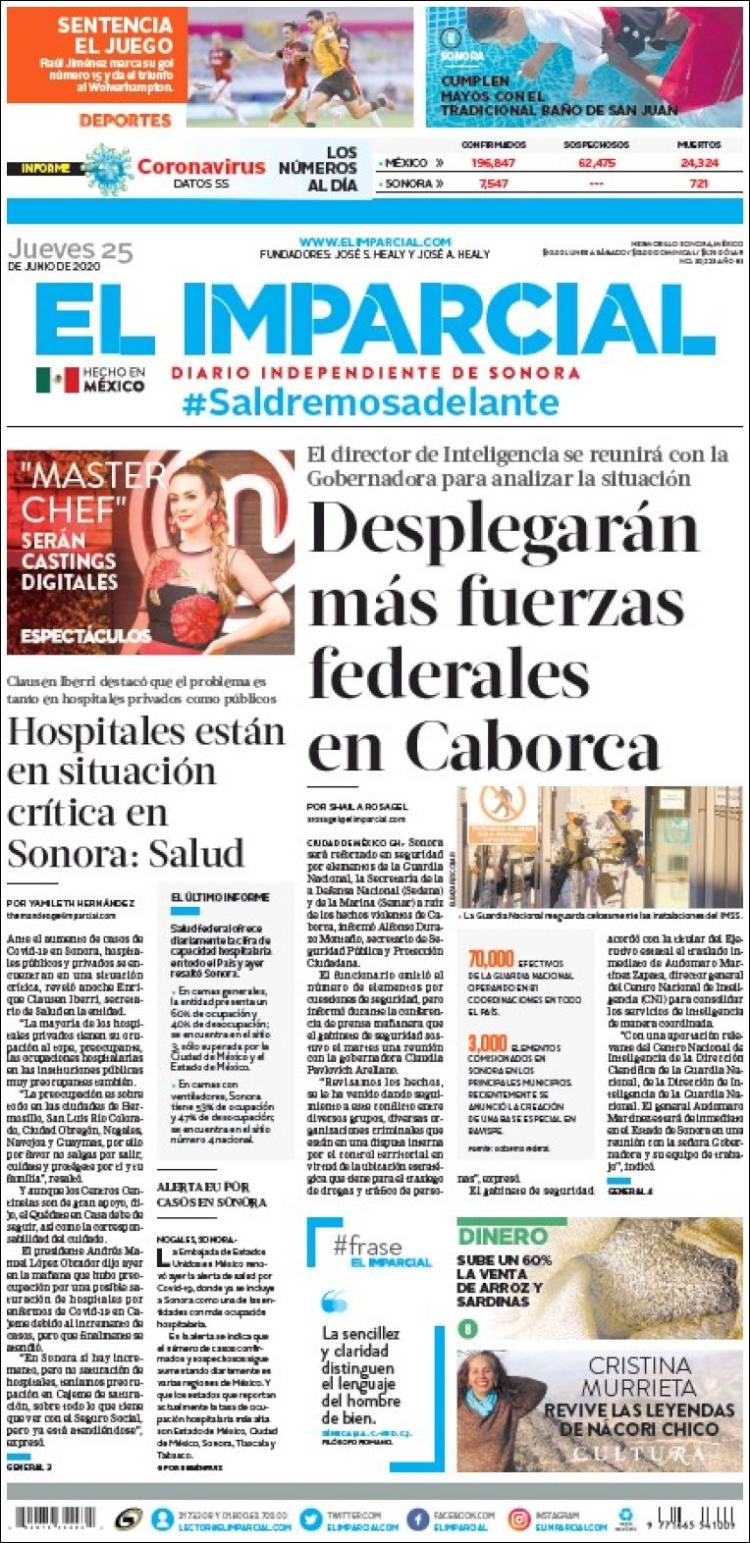 Portada de El Imparcial (México)