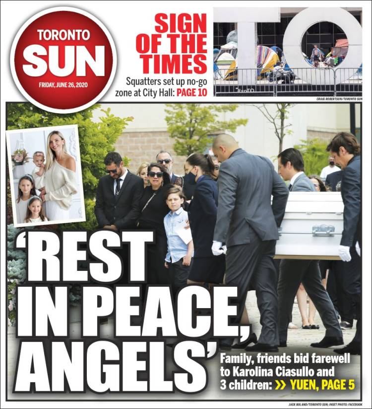 Portada de The Toronto Sun (Canadá)