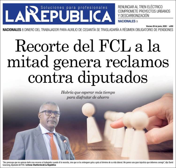 Portada de La República (Costa Rica)