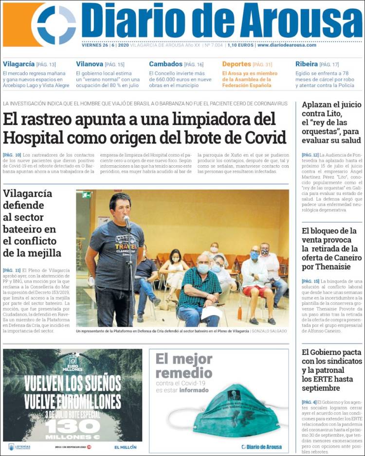 Portada de Diario de Arousa (España)