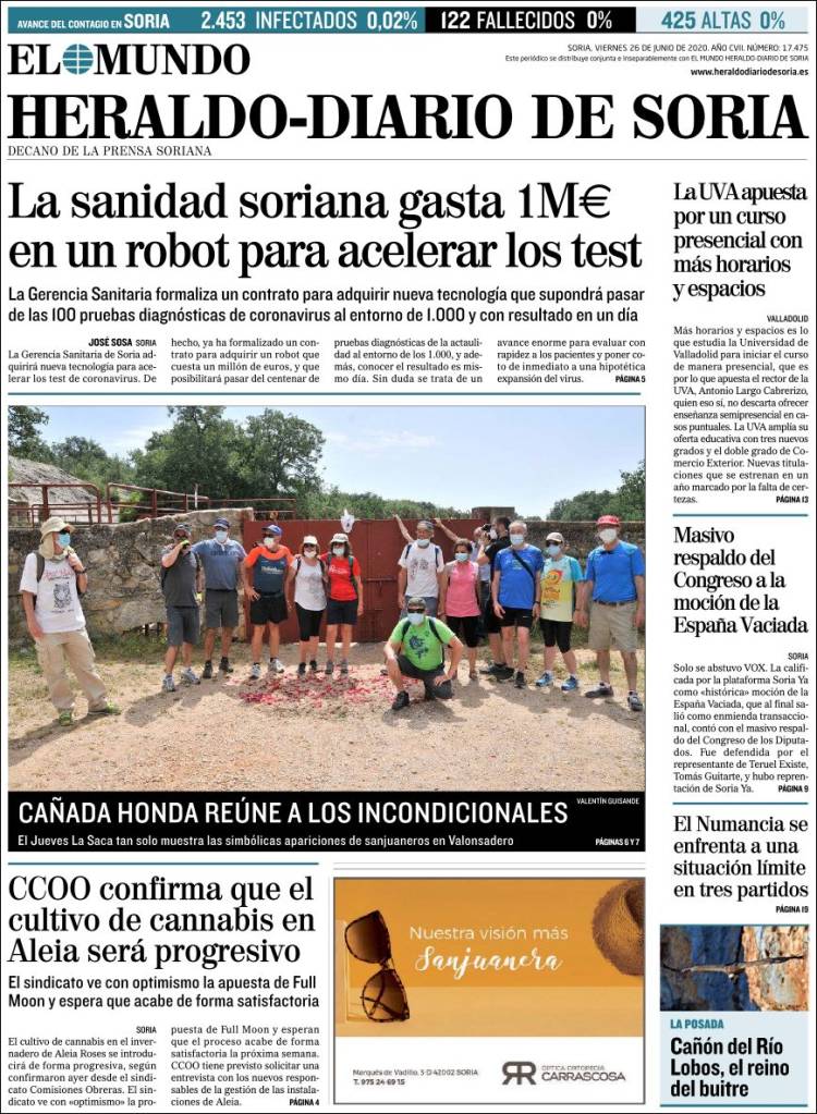 Portada de Diario de Soria (España)