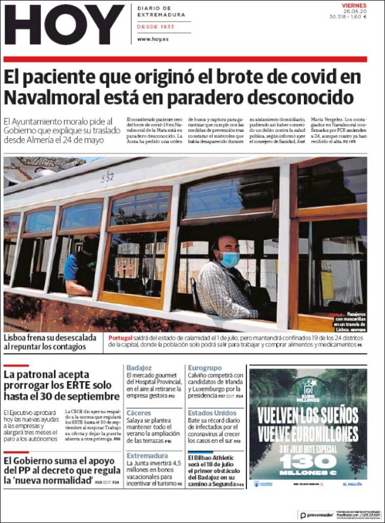 Portada de Hoy - Badajoz (España)